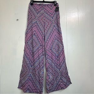 Jessica Simpson New Kenny Side slit Wide Leg High Waist Palazzo Pants Size XS.